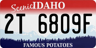 ID license plate 2T6809F
