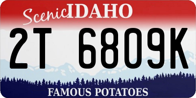 ID license plate 2T6809K