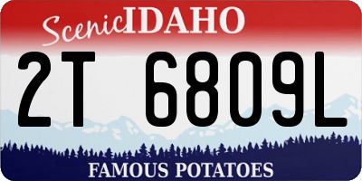 ID license plate 2T6809L