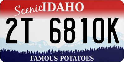 ID license plate 2T6810K
