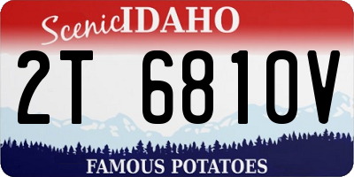 ID license plate 2T6810V