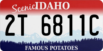ID license plate 2T6811C
