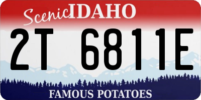 ID license plate 2T6811E