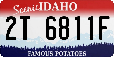 ID license plate 2T6811F