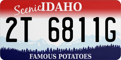 ID license plate 2T6811G