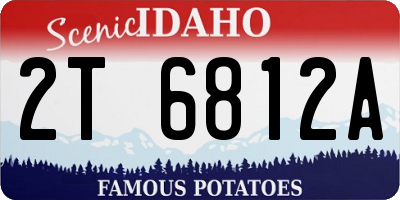 ID license plate 2T6812A