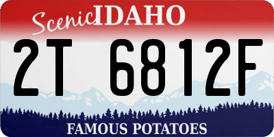 ID license plate 2T6812F