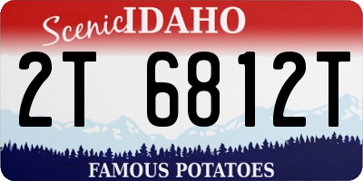 ID license plate 2T6812T