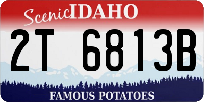 ID license plate 2T6813B