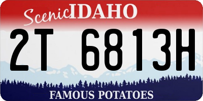 ID license plate 2T6813H