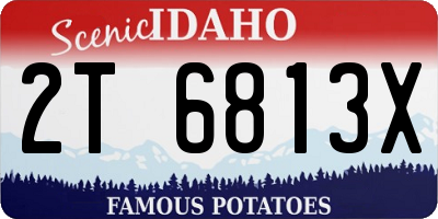ID license plate 2T6813X
