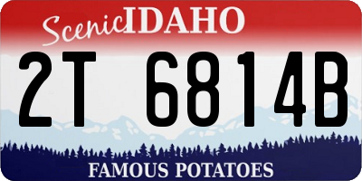 ID license plate 2T6814B