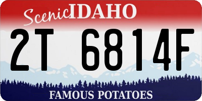 ID license plate 2T6814F