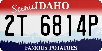ID license plate 2T6814P