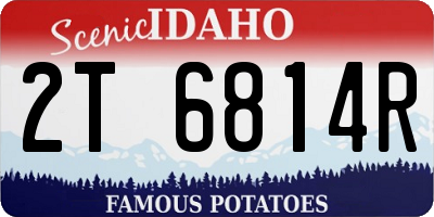 ID license plate 2T6814R