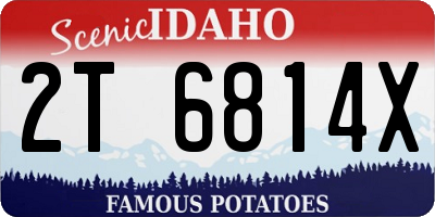ID license plate 2T6814X