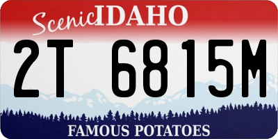 ID license plate 2T6815M