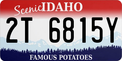 ID license plate 2T6815Y