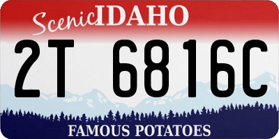 ID license plate 2T6816C