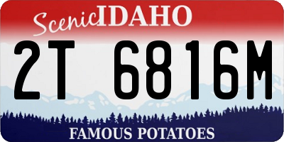 ID license plate 2T6816M