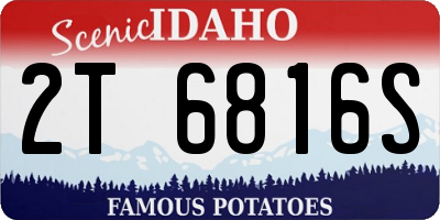 ID license plate 2T6816S