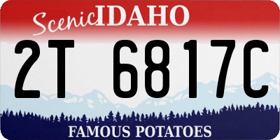 ID license plate 2T6817C