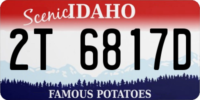 ID license plate 2T6817D