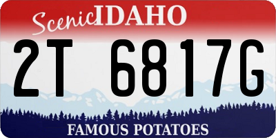 ID license plate 2T6817G