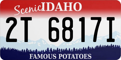 ID license plate 2T6817I
