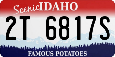 ID license plate 2T6817S