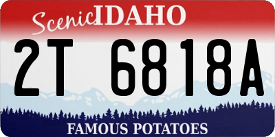 ID license plate 2T6818A