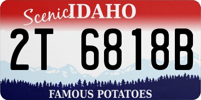 ID license plate 2T6818B