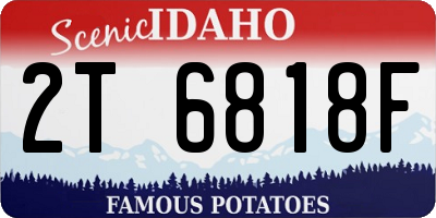 ID license plate 2T6818F