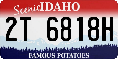 ID license plate 2T6818H