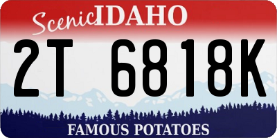 ID license plate 2T6818K
