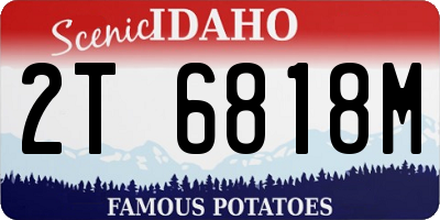 ID license plate 2T6818M