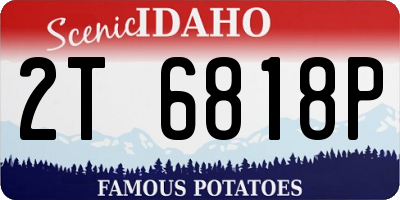 ID license plate 2T6818P