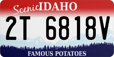 ID license plate 2T6818V
