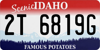 ID license plate 2T6819G