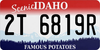ID license plate 2T6819R