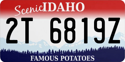 ID license plate 2T6819Z
