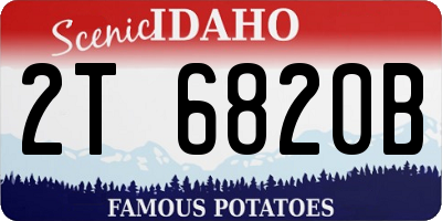 ID license plate 2T6820B