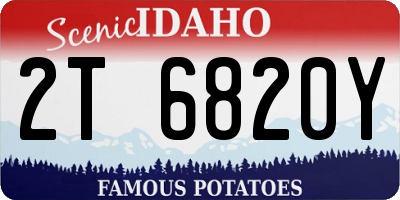ID license plate 2T6820Y