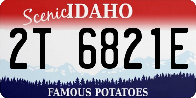 ID license plate 2T6821E