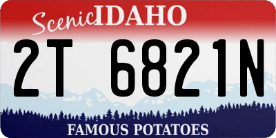 ID license plate 2T6821N