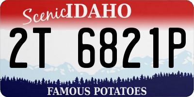 ID license plate 2T6821P