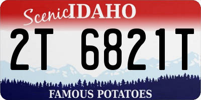 ID license plate 2T6821T