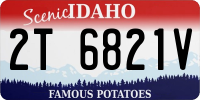 ID license plate 2T6821V