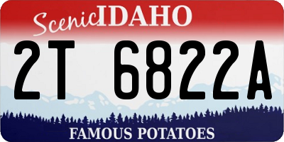 ID license plate 2T6822A