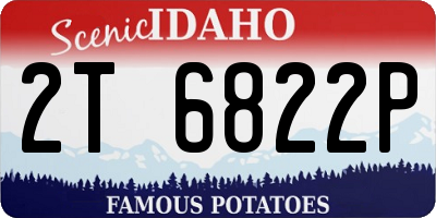 ID license plate 2T6822P